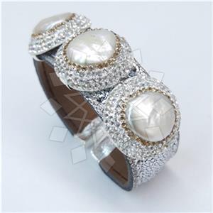 Fashion Gem and Crystals Cuff Bracelets