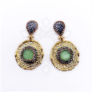 Fashion Gem and Crystals Dangle Earrings