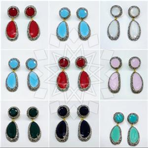 Fashion Gem and Crystals Double Drop Earrings Package