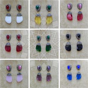 Fashion Gem and Crystals Double Drop Earrings Package