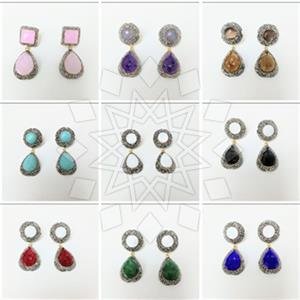 Fashion Gem and Crystals Double Drop Earrings Package