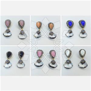 Fashion Gem and Crystals Double Drop Earrings Package