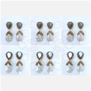 Fashion Gem and Crystals Double Drop Earrings Package