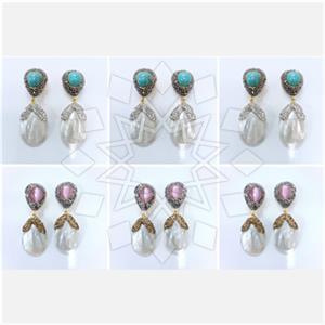 Fashion Gem and Crystals Double Drop Earrings Package