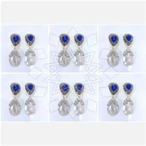 Fashion Gem and Crystals Double Drop Earrings Package