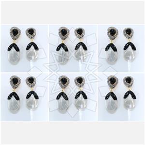 Fashion Gem and Crystals Double Drop Earrings Package