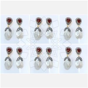 Fashion Gem and Crystals Double Drop Earrings Package