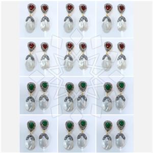 Fashion Gem and Crystals Double Drop Earrings Package