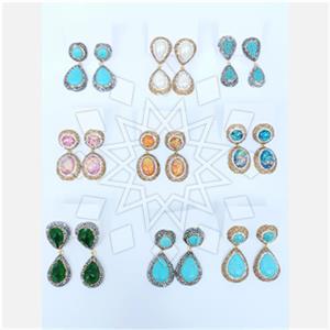 Fashion Gem and Crystals Double Drop Earrings Package