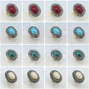 Fashion Gem and Crystals Gemstone Rings Package