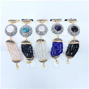 Fashion Gem and Crystals Multi Strand Bracelet Package