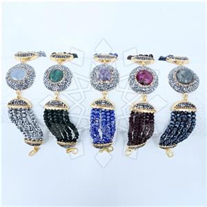 Fashion Gem and Crystals Multi Strand Bracelet Package