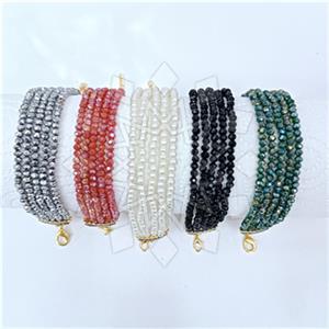 Fashion Gem and Crystals Multi Strand Bracelet Package