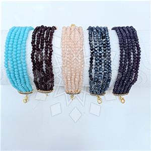 Fashion Gem and Crystals Multi Strand Bracelet Package