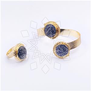 Fashion Gem and Crystals Ring Bracelet Sets