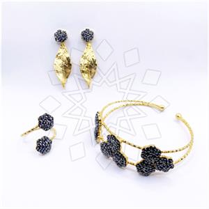 Fashion Gem and Crystals Ring Earring Bracelet Sets