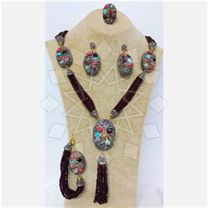 Fashion Gem and Crystals Ring Earring Necklace Bracelet Sets