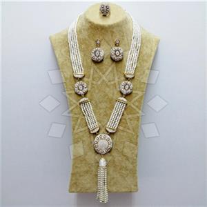 Fashion Gem and Crystals Ring Earring Necklace Sets