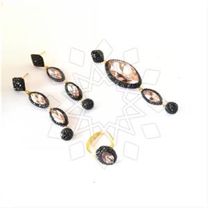 Fashion Gem and Crystals Ring Earring Pendant Sets
