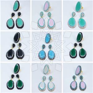Fashion Gem and Crystals Ring Earrings Sets Package