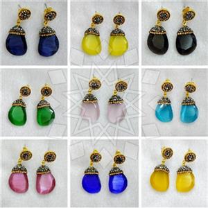 Fashion Gem and Crystals Single Drop Earrings Package