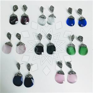 Fashion Gem and Crystals Single Drop Earrings Package
