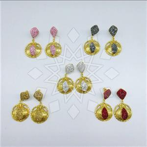 Fashion Gem and Crystals Single Drop Earrings Package