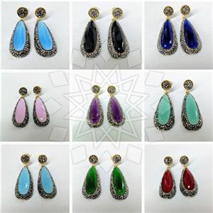 Fashion Gem and Crystals Single Drop Earrings Package