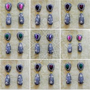 Fashion Gem and Crystals Single Drop Earrings Package