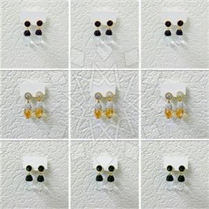 Fashion Gem and Crystals Single Drop Earrings Package