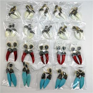 Fashion Gem and Crystals Single Drop Earrings Package