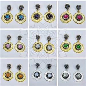 Fashion Gem and Crystals Single Drop Earrings Package