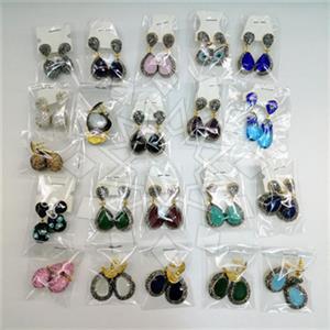 Fashion Gem and Crystals Single Drop Earrings Package
