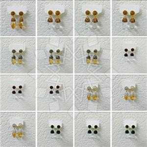 Fashion Gem and Crystals Single Drop Earrings Package