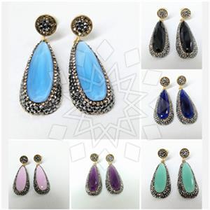 Fashion Gem and Crystals Single Drop Earrings Package
