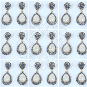 Fashion Gem and Crystals Single Drop Earrings Package