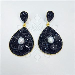 Fashion Gem and Crystals Single Drop Earrings