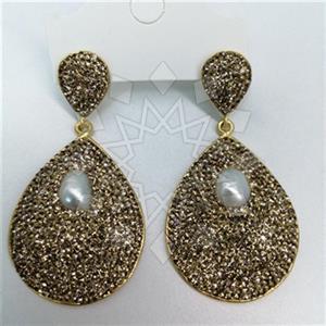 Fashion Gem and Crystals Single Drop Earrings