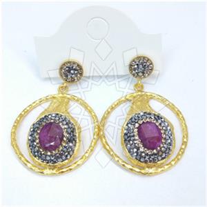 Fashion Gem and Crystals Single Drop Earrings