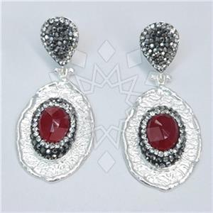Fashion Gem and Crystals Single Drop Earrings