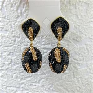 Fashion Gem and Crystals Single Drop Earrings