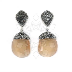 Fashion Gem and Crystals Single Drop Earrings