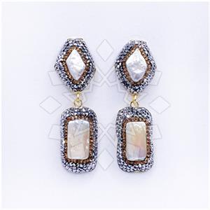 Fashion Gem and Crystals Single Drop Earrings