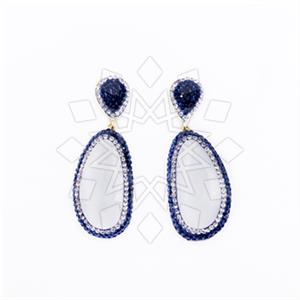 Fashion Gem and Crystals Single Drop Earrings