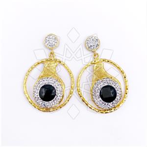 Fashion Gem and Crystals Single Drop Earrings