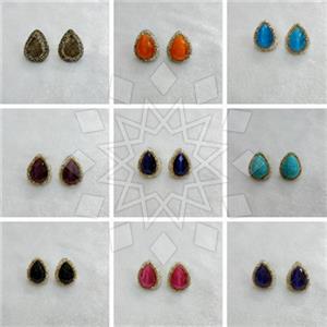 Fashion Gem and Crystals Stud Earrings Package