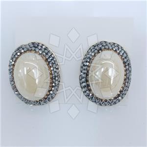 Fashion Gem and Crystals Stud Earrings