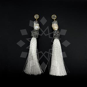 Fashion Gem and Crystals Tassel Earring