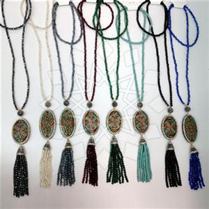 Fashion Gem and Crystals Tassel Necklace Package