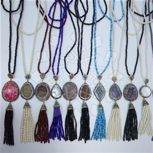 Fashion Gem and Crystals Tassel Necklace Package